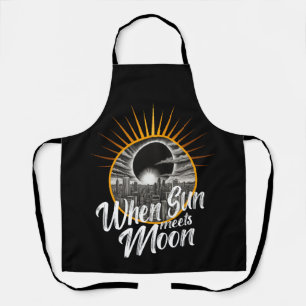Tablier Quand le soleil rencontre la lune, l'éclipse noire