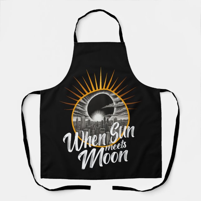 Tablier Quand le soleil rencontre la lune, l'éclipse noire (Recto)