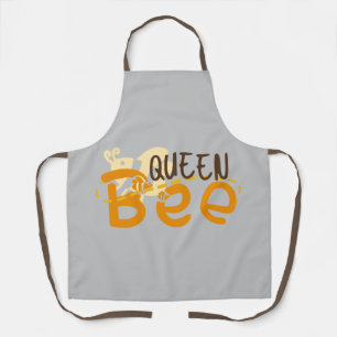 Tablier Queen Bee Drôle Citation Gris Typographie