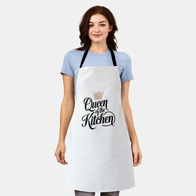 Tablier Queen of the Kitchen - Design élégant (Porté)