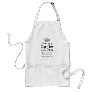 Tablier Queen Victoria Thé Apron Cuisine Vintage Cadeau