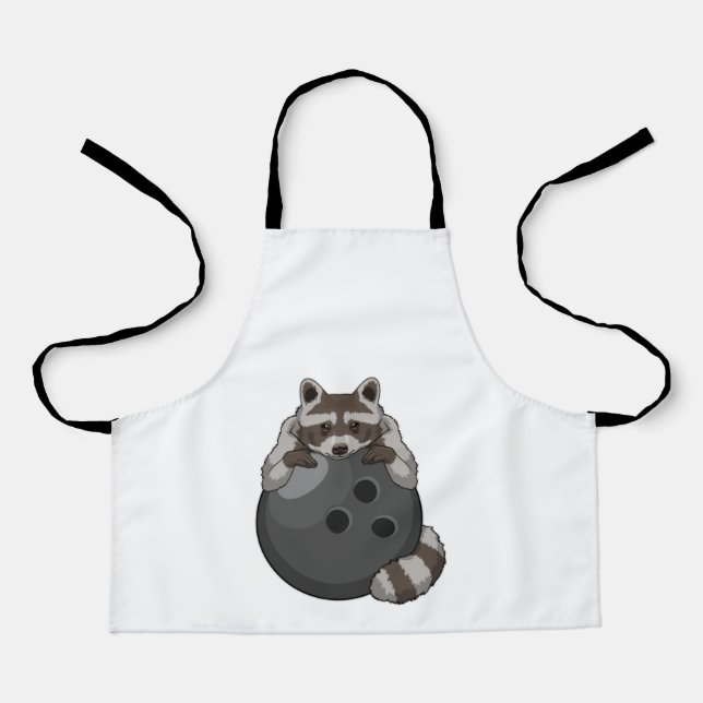 Tablier Raccoon à Bowling avec Bowling (Recto)