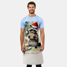Raccoon Christmas Cookie Baking Crew