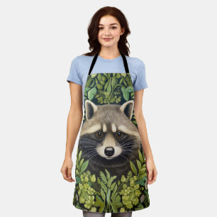 Tablier Raccoon et feuillage de style Art nouveau