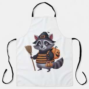 Tablier Raccoon habillé d'une Halloween éffrayante