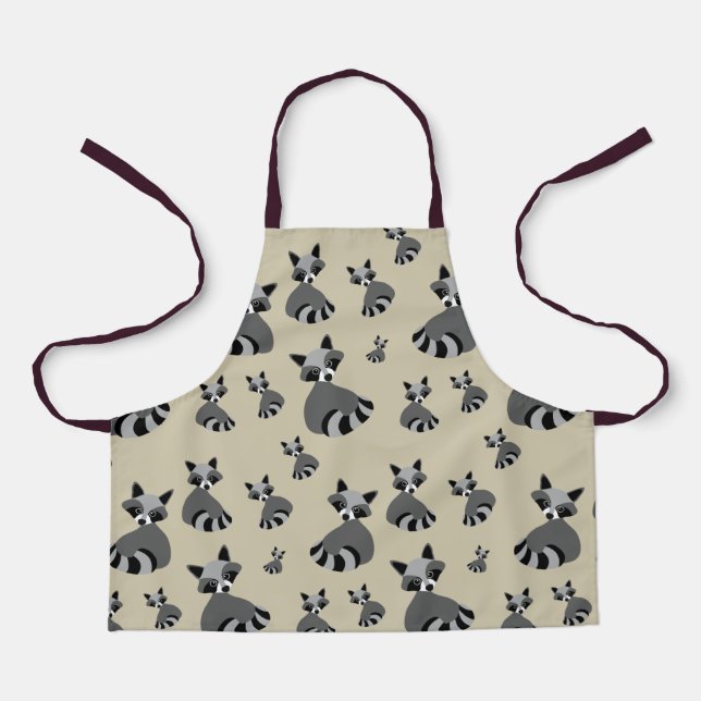 Tablier Raccoon Motif de la faune (Recto)