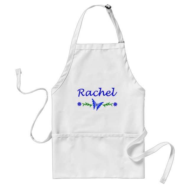 Tablier Rachel (papillon bleu) (Devant)