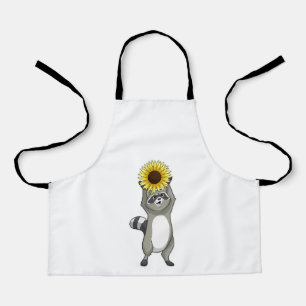 Tablier Racoon avec tournesol