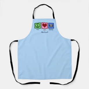 Tablier Radiologue Peace Love Radiology Tech Monogramme