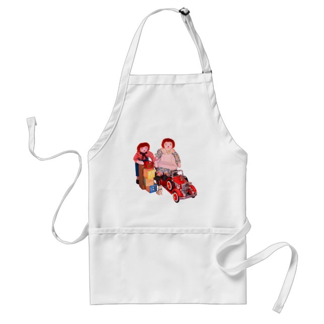 Tablier Raggedy Ann & Andy fire engine bloque les jouets (Devant)