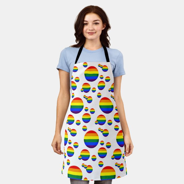 Tablier Rainbow Flag & Pride, cuisine des chefs de cuisine (Porté)