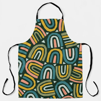 Tablier Rainbows de style géométrique, motif vintage.