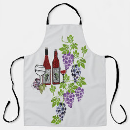 Tablier Raisins et vin