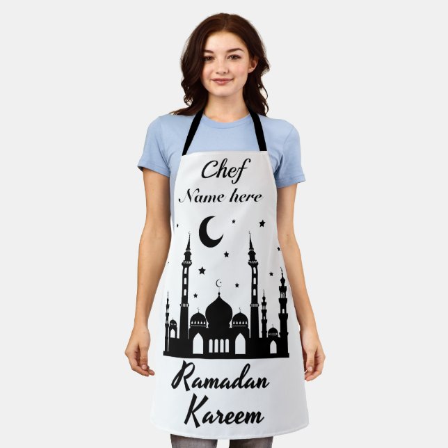 Tablier Ramadan Kareem - Nom du chef personnalisé (Porté)
