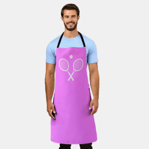 Tablier Raquettes de tennis et boule rose