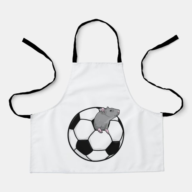 Tablier Rat avec balle de football (Recto)