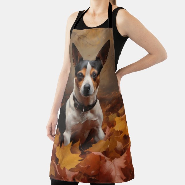Tablier Rat Terrier à l'automne Feuilles automne Inspire (Insitu)