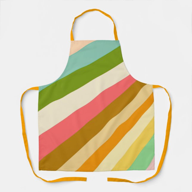 Tablier Rayure multicolore simple classique (Recto)