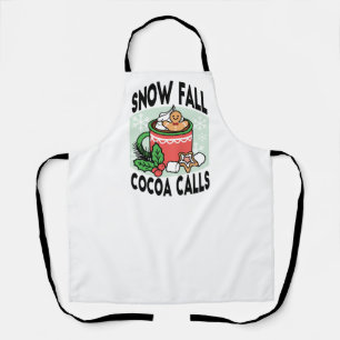 Tablier Réchauffez-vous avec les appels de cacao de neige 