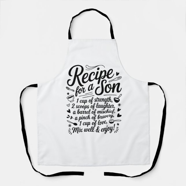 Tablier Recipe for a Son Kitchen Strength, Kindness & Love (Recto)