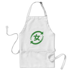 Tablier Recycle Japanese Girls   Kanji Nihongo Sign