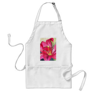 Tablier Red Alert Lily aquarelle peinture de fleur