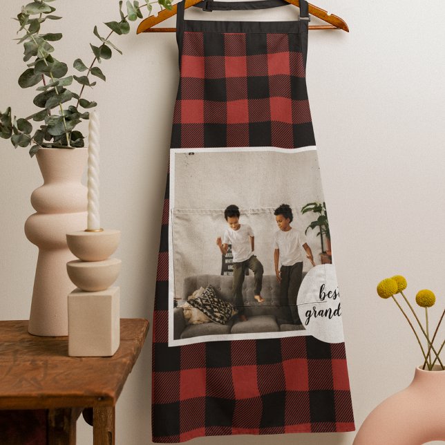 Tablier Red Buffalo Plaid Meilleur Cadeau Grand-Mère Avec  (Créateur téléchargé)