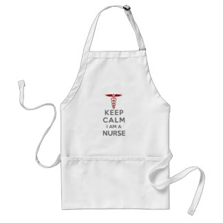 Tablier Red Caduceus Keep Calm Je suis une infirmière