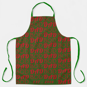 Tablier Red Green Premium   Papa Bod   Personnalisé vacanc