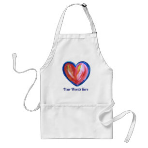 Tablier Red Heart avec Hope Art Custom Apron
