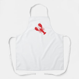Tablier Red Lobster Preppy Coastal Maine Ocean Fun