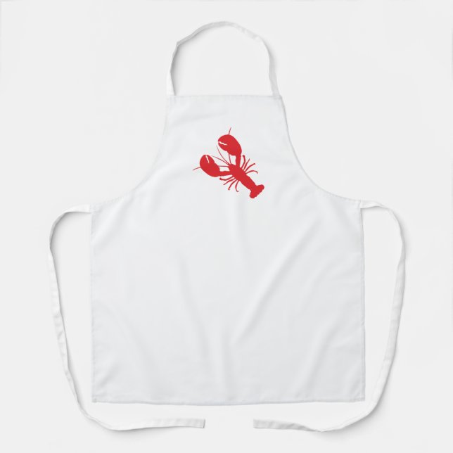 Tablier Red Lobster Preppy Coastal Maine Ocean Fun (Recto)