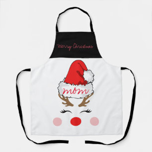 Tablier Red Nose Reindeer Père Noël Casquette Joyeux Noël 
