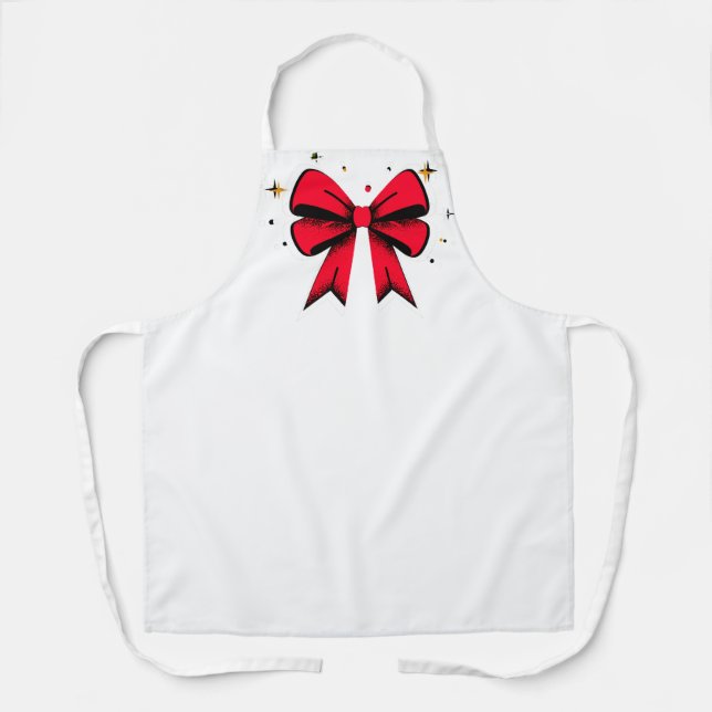 Tablier Red Ribbon cooking / medical wear Apron  (Recto)