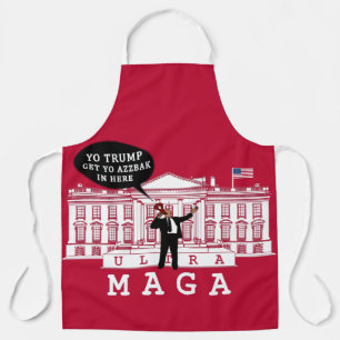 Tablier Red YO TRUMP Reviens   Ultra MAGA   Whitehouse
