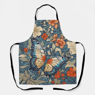 Tablier Regal Butterfly Amidst William Morris Floral