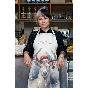 Tablier Reindeer de Noël, personnalisable