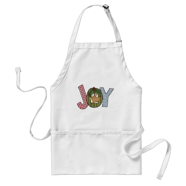 Tablier Reindeer Joy Chemises de Vacances et cadeaux (Devant)