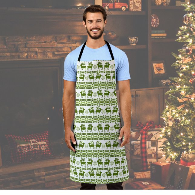 Tablier Reindeer nordique & Snowflakes (Créateur téléchargé)