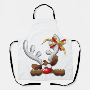 Tablier Reindeer Puzzled drôle Caractère de Noël