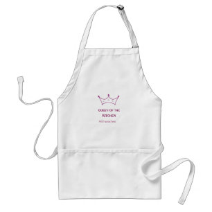 Tablier reine de cuisine couronne mauve cuisine chef nom