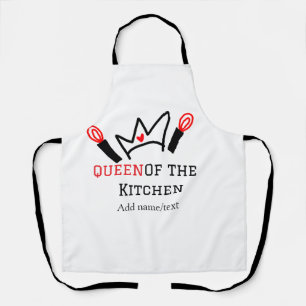 Tablier Reine de la cuisine chef cuisine ajouter nom couro