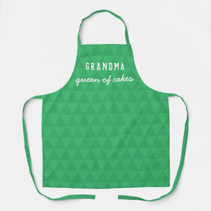 Tablier Reine des gâteaux   Nom personnalisé Slogan Green 