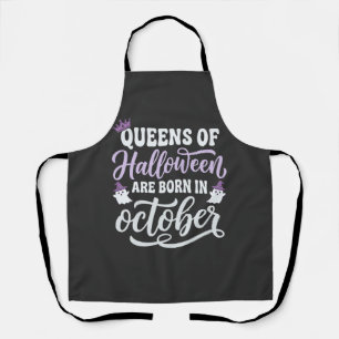 Tablier Reines d'Halloween Nées en Octobre Anniversaire