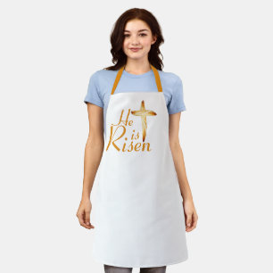 Tablier Religieux Il est Risen Chef Baker Pread Cook