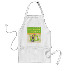 Tablier Remorque vintage Camper Party Fournitures Vert/Ora