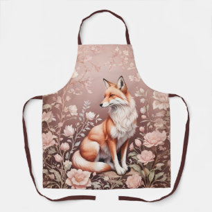 Tablier Renard Avec Flore Rose Rêvé