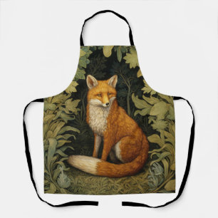 Tablier Renard dans la forêt, style Art nouveau