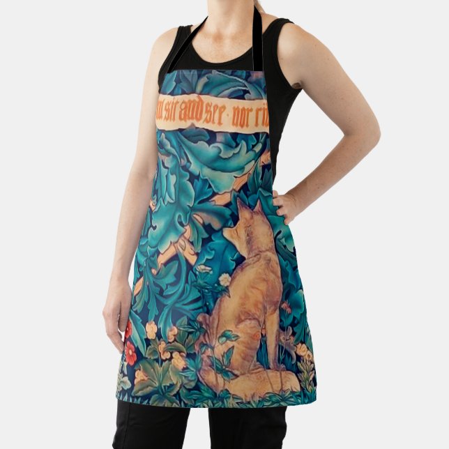 Tablier Renard dans la forêt, William Morris Apron (Insitu)