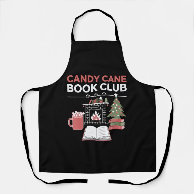Tablier Réserver Sucre de canne de Noël Book Club Bookish (Recto)